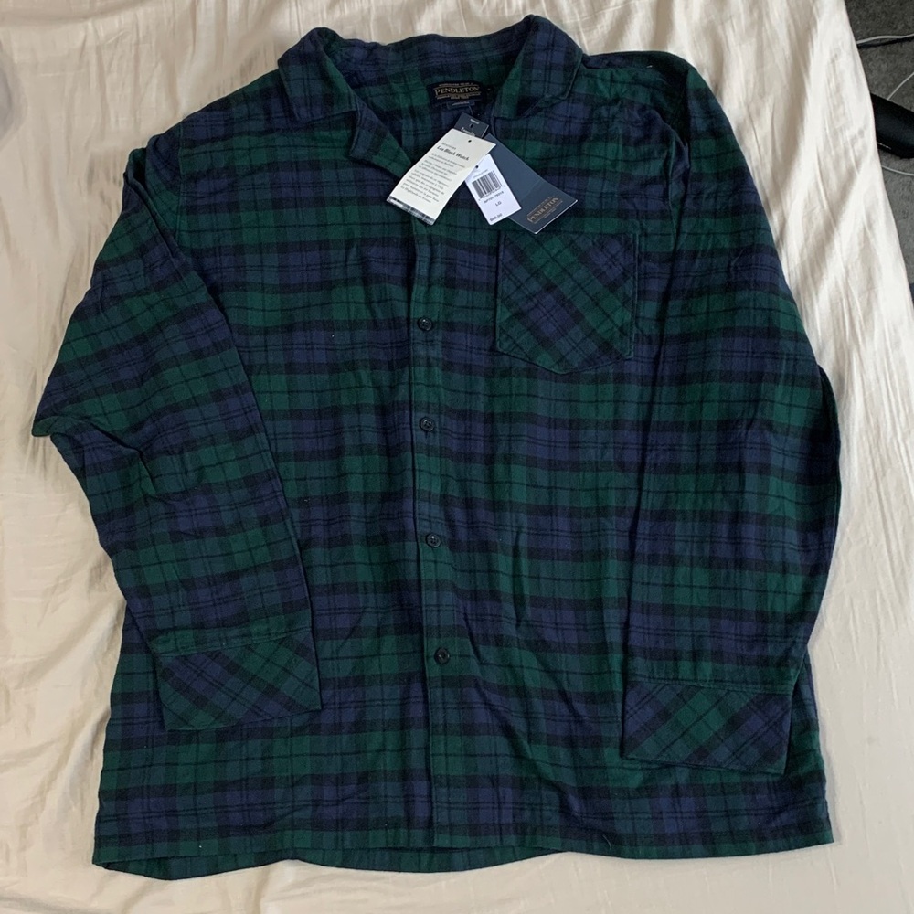 Pendleton Navy and Forest Plaid Pajama Set - Picture 3 of 4